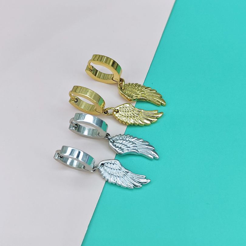 Stainless Steel Earrings Leaf Feather Plume Good Quality No Change Color For Women Girls BS250108006