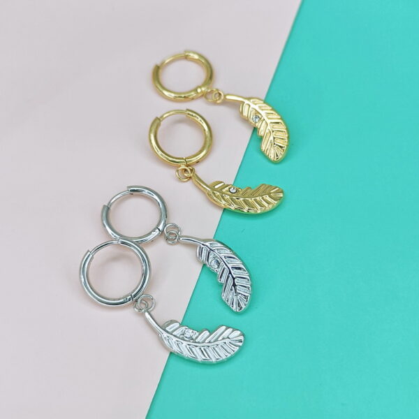 Stainless Steel Earrings Leaf Feather Plume Good Quality No Change Color For Women Girls  BS250108008