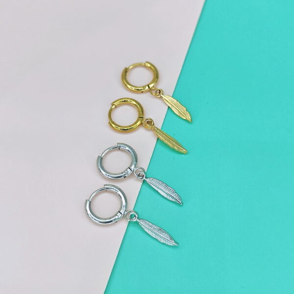 Stainless Steel Earrings Leaf Feather Plume Good Quality No Change Color For Women Girls  BS250108009