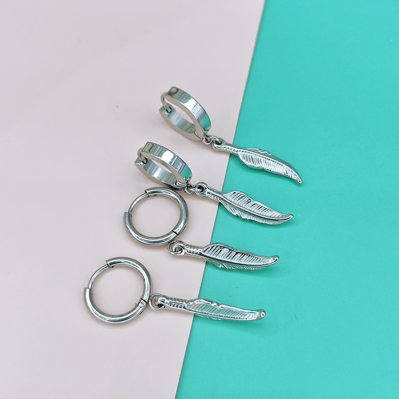 Stainless Steel Earrings Leaf Feather Plume Good Quality No Change Color For Women Girls BS250108011