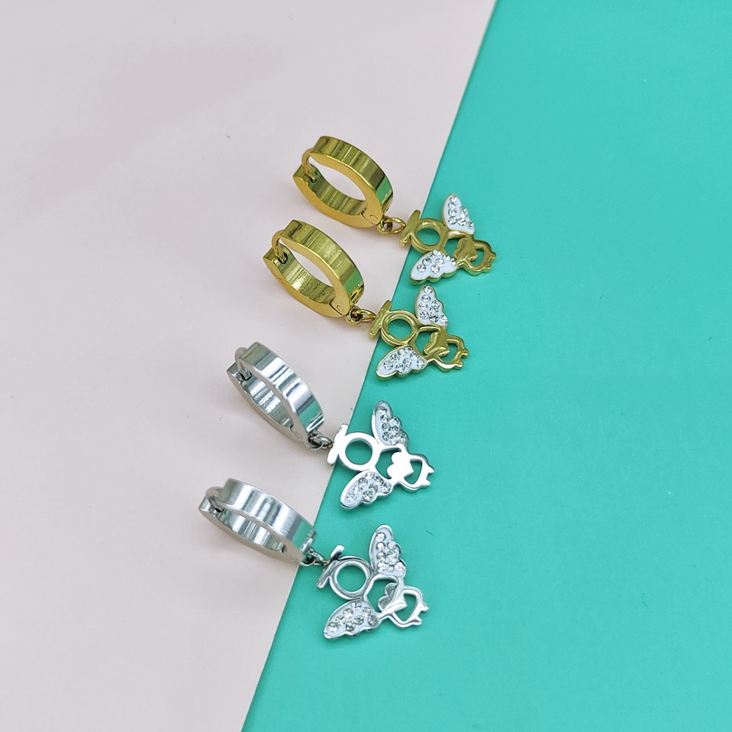 Stainless Steel Earrings Angel Bird Good Quality No Change Color For Women Girls BS250108014