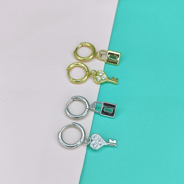 Stainless Steel Earrings Key Lock Good Quality No Change Color For Women Girls  BS250108019