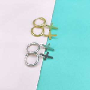 Stainless Steel Earrings Crucifixion Cross Yoke Good Quality No Change Color For Women Girls  BS250108020