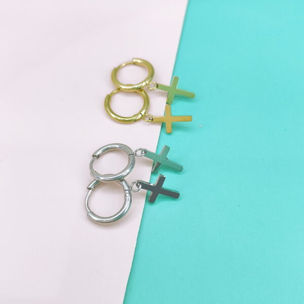 Stainless Steel Earrings Crucifixion Cross Yoke Good Quality No Change Color For Women Girls  BS250108020