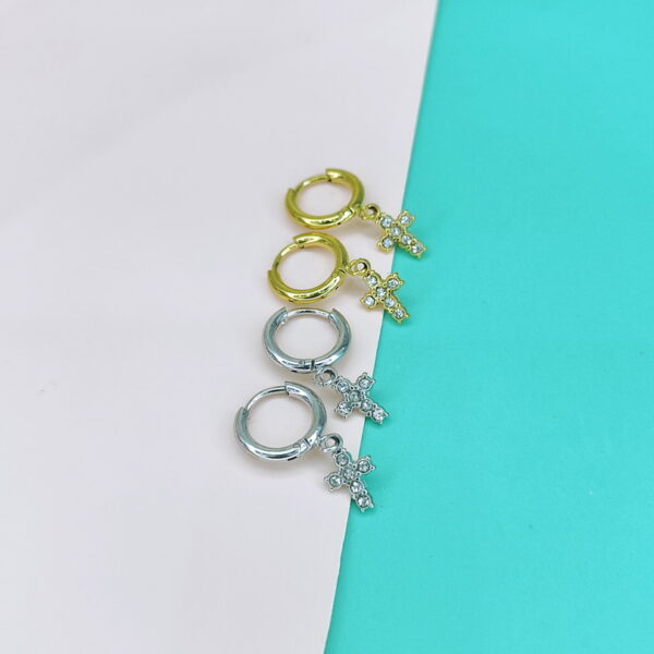 Stainless Steel Earrings Crucifixion Cross Yoke Good Quality No Change Color For Women Girls  BS250108022