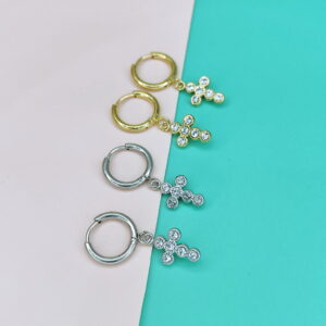Stainless Steel Earrings Crucifixion Cross Yoke Good Quality No Change Color For Women Girls  BS250108023