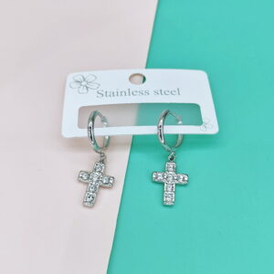 Stainless Steel Earrings Crucifixion Cross Yoke Good Quality No Change Color For Women Girls  BS250108025
