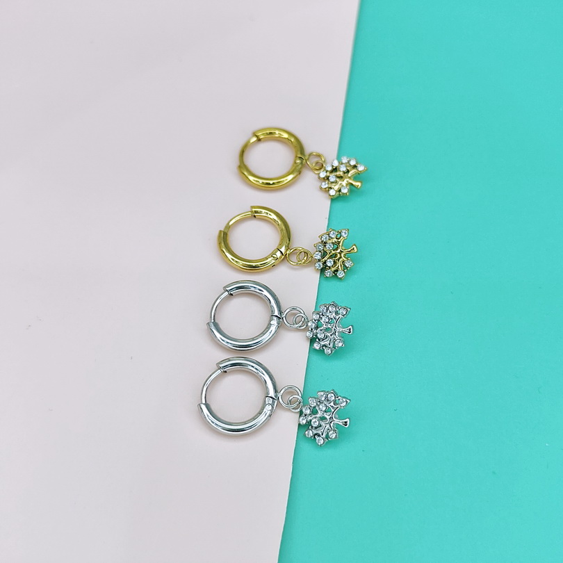 Stainless Steel Earrings Foliage Good Quality No Change Color For Women Girls  BS250108027