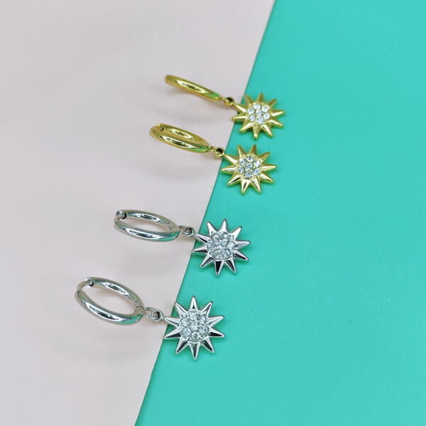 Stainless Steel Earrings Solar Sun Good Quality No Change Color For Women Girls  BS250108028
