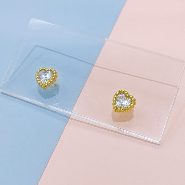 Stainless Steel Earrings Cubic Heart Love Good Quality No Change Color For Women Girls  BS250109006