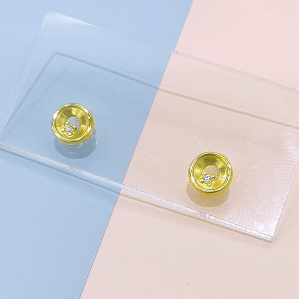 Stainless Steel Earrings Cubic Round Good Quality No Change Color For Women Girls  BS250109007