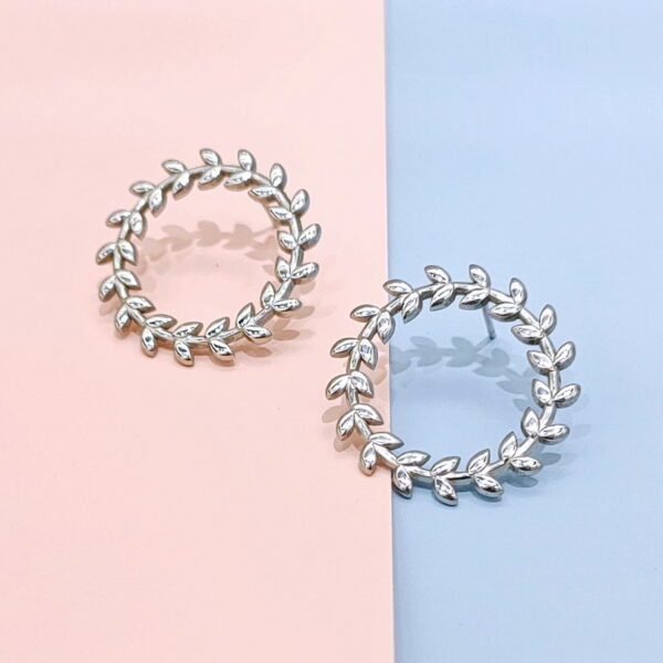 Stainless Steel Earrings Cubic Symbol Of Peace Olive Good Quality No Change Color For Women Girls  BS250109024