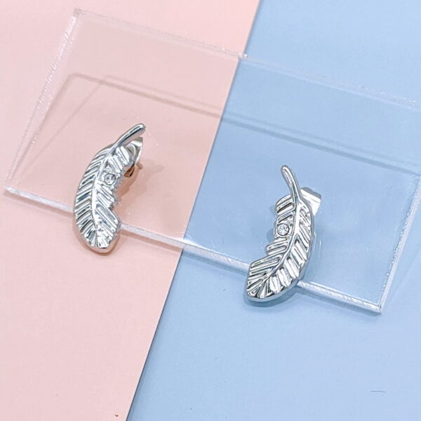 Stainless Steel Earrings Cubic Feather Leaf Good Quality No Change Color For Women Girls  BS250109026