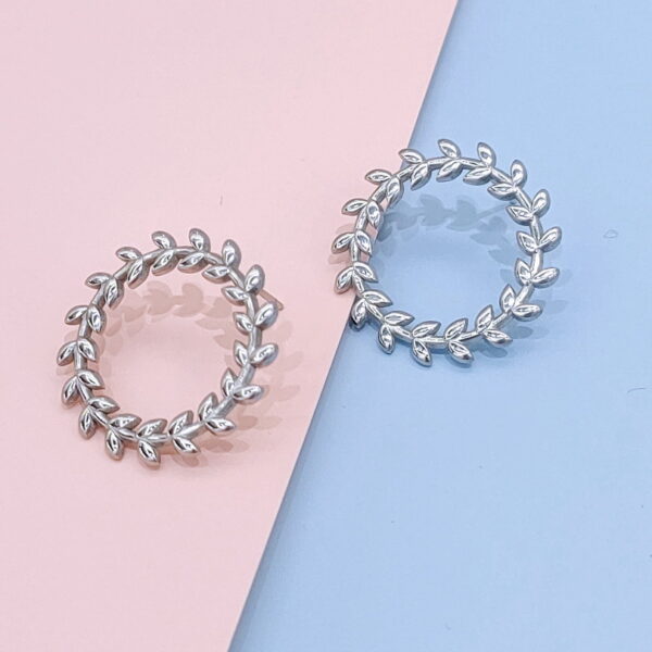 Stainless Steel Earrings Cubic Symbol Of Peace Olive Good Quality No Change Color For Women Girls  BS250109030