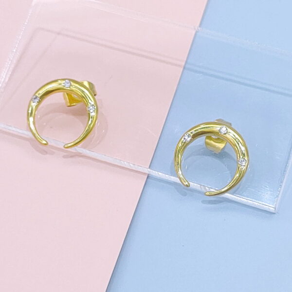 Stainless Steel Earrings Cubic C Shape Good Quality No Change Color For Women Girls  BS250109031