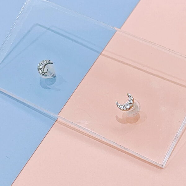 Stainless Steel Earrings Cubic Moon Good Quality No Change Color For Women Girls  BS250109036
