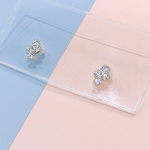 Stainless Steel Earrings Cubic 4 Crystals Flowers Good Quality No Change Color For Women Girls  BS250109039