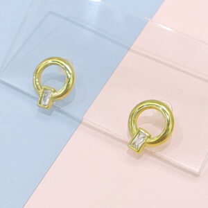 Stainless Steel Earrings Cubic Rectangular Clear Crystals Good Quality No Change Color For Women Girls  BS250109043