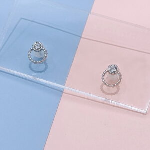 Stainless Steel Earrings Cubic Round Good Quality No Change Color For Women Girls  BS250109047