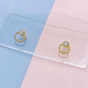 Stainless Steel Earrings Cubic Round Good Quality No Change Color For Women Girls  BS250109048
