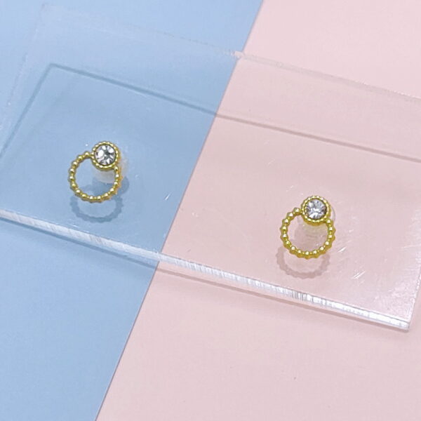 Stainless Steel Earrings Cubic Round Good Quality No Change Color For Women Girls  BS250109048