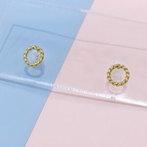 Stainless Steel Earrings Cubic Round Twist Good Quality No Change Color For Women Girls  BS250109050