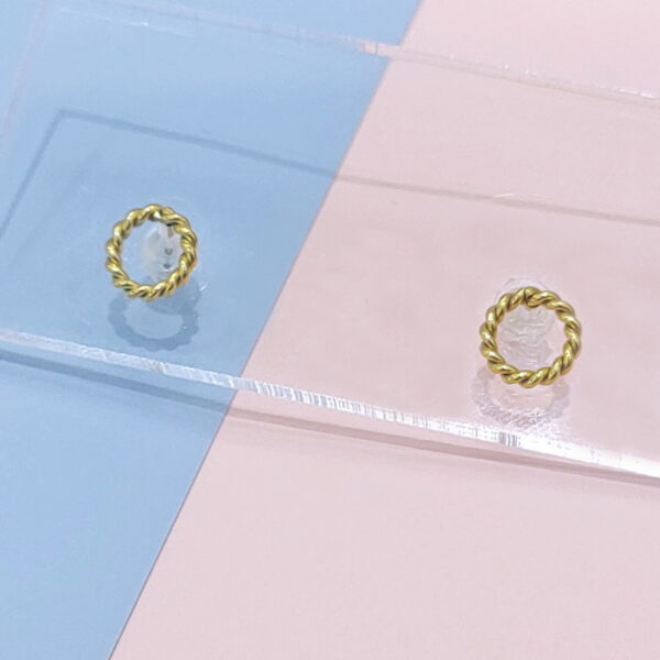 Stainless Steel Earrings Cubic Round Twist Good Quality No Change Color For Women Girls  BS250109050