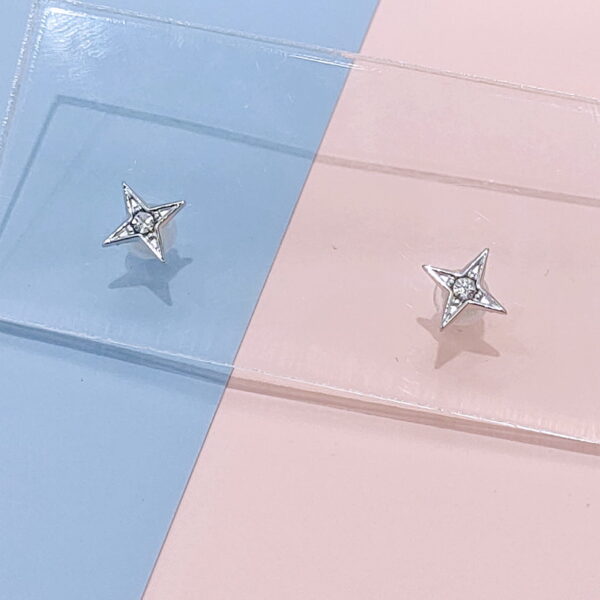 Stainless Steel Earrings Cubic Quadrangular Shaped Star Good Quality No Change Color For Women Girls  BS250109055