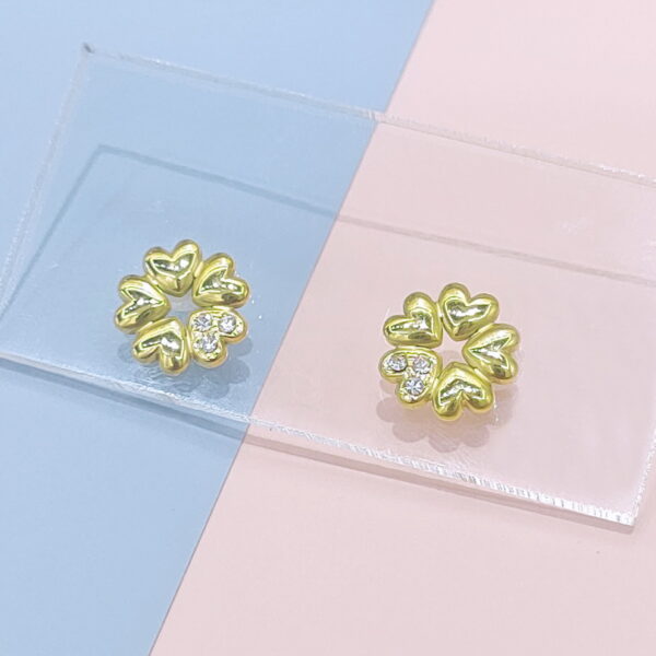 Stainless Steel Earrings Cubic Love Hearts Good Quality No Change Color For Women Girls  BS250109056