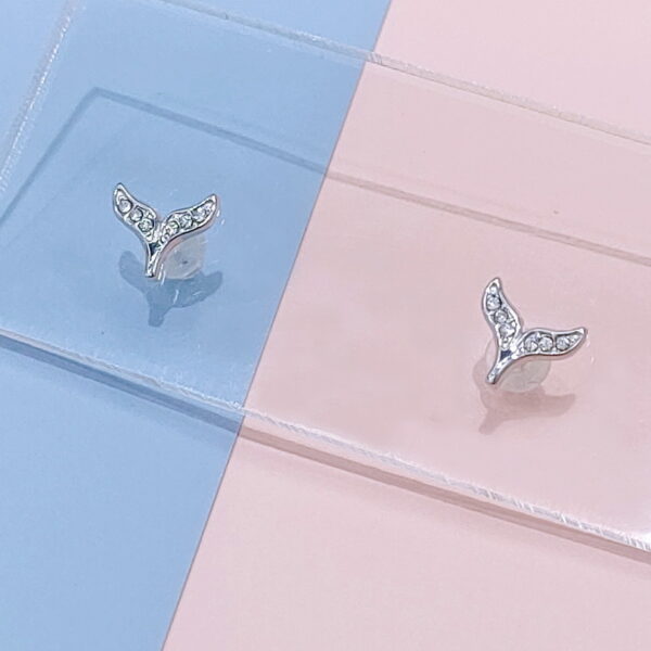 Stainless Steel Earrings Cubic Whales' Tails Good Quality No Change Color For Women Girls  BS250109062