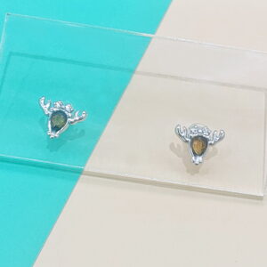 Stainless Steel Earrings Cubic Deer'S Head Deer'S Antlers Good Quality No Change Color For Women Girls  BS250109065