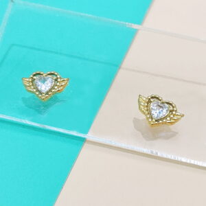 Stainless Steel Earrings Cubic Love Hearts Feather Good Quality No Change Color For Women Girls  BS250109077
