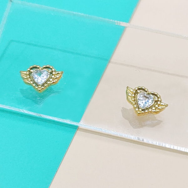 Stainless Steel Earrings Cubic Love Hearts Feather Good Quality No Change Color For Women Girls  BS250109077