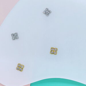 Stainless Steel Earrings Cubic Four-Leaf Clover Good Quality No Change Color For Women Girls  BS250109084
