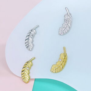 Stainless Steel Earrings Cubic Leaf Flowers Good Quality No Change Color For Women Girls  BS250109089