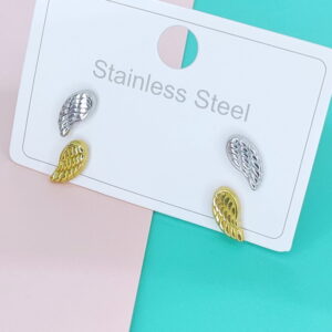 Stainless Steel Earrings Cubic Feather Good Quality No Change Color For Women Girls  BS250109094