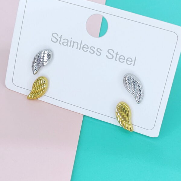 Stainless Steel Earrings Cubic Feather Good Quality No Change Color For Women Girls  BS250109094