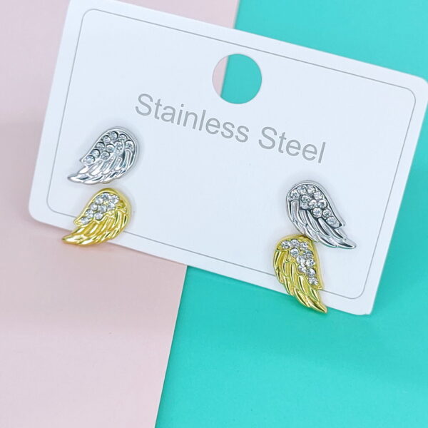 Stainless Steel Earrings Cubic Feather Good Quality No Change Color For Women Girls  BS250109095