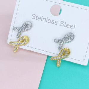 Stainless Steel Earrings Cubic Neck Tie Bowtie Lavaliere Good Quality No Change Color For Women Girls  BS250109101