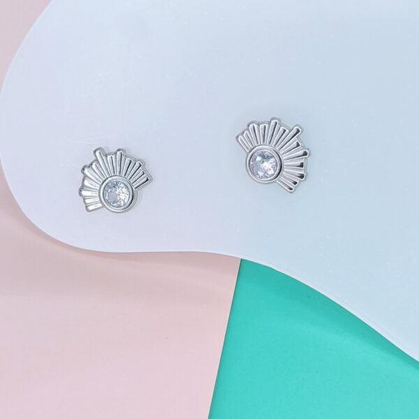 Stainless Steel Earrings Cubic Sun Good Quality No Change Color For Women Girls  BS250109107