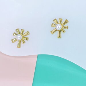 Stainless Steel Earrings Cubic Pearl Sun Good Quality No Change Color For Women Girls  BS250109110