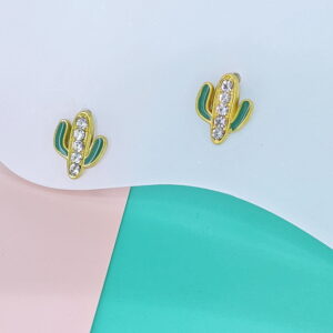 Stainless Steel Earrings Cubic Cacti Cactus Good Quality No Change Color For Women Girls  BS250109112