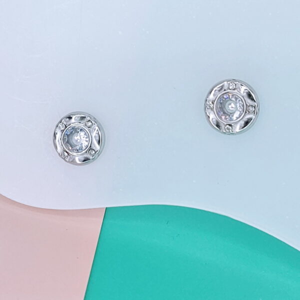 Stainless Steel Earrings Cubic Round Pie Good Quality No Change Color For Women Girls  BS250109118