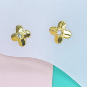 Stainless Steel Earrings Cubic Cross Good Quality No Change Color For Women Girls  BS250109124