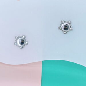 Stainless Steel Earrings Cubic Round Good Quality No Change Color For Women Girls  BS250109129