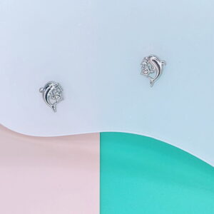 Stainless Steel Earrings Cubic Dolphins Good Quality No Change Color For Women Girls  BS250109131