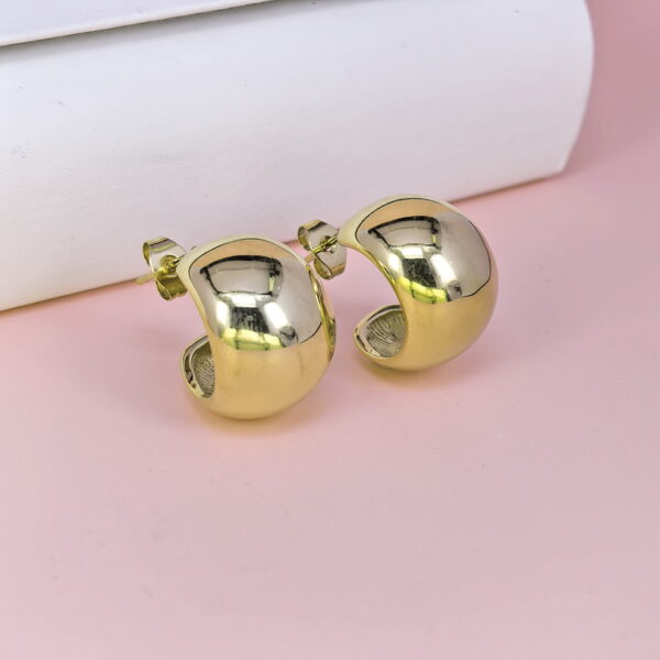 Stainless Steel Earrings  for Women and Girls C Shape Smooth Good Quality No Change Color BS2503270021