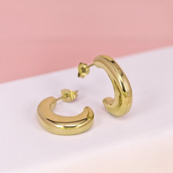 Stainless Steel Earrings  for Women and Girls C Shape Smooth Good Quality No Change Color BS2503270030