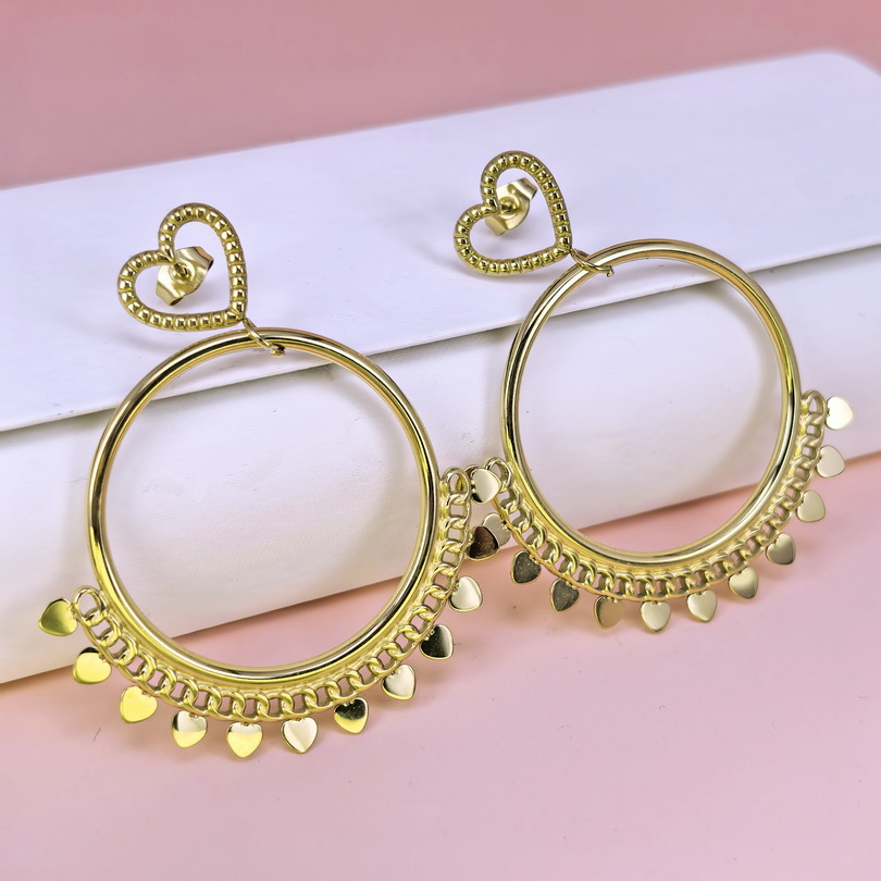 Stainless Steel Earrings  for Women and Girls Round  Good Quality No Change Color BS2503270231