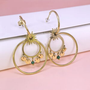Stainless Steel Earrings  for Women and Girls Round  Good Quality No Change Color BS2503270233